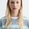 T-shirt oversize a righe in cotone
