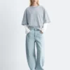 T-shirt oversize a righe in cotone