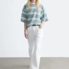 T-shirt oversize a righe in cotone