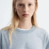 T-shirt oversize a righe in cotone