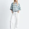 T-shirt oversize a righe in cotone