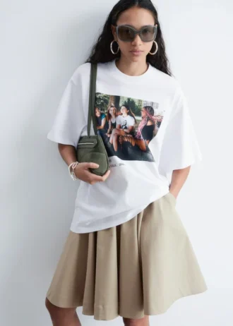 T-shirt oversize con stampa