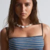 Top a fascia a costine per il Bikini