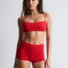 Shorts da bikini a vita alta