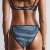 Slip bikini a costine con bordi a contrasto