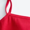 Top a fascia a costine per il Bikini