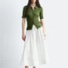 Top a maglia a coste