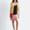Top a maglia a coste
