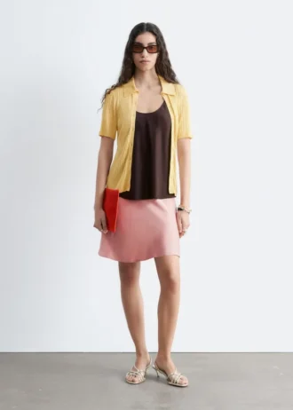 Top a maglia a coste