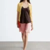 Top a maglia a coste