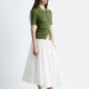 Top a maglia a coste