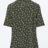 Top a maniche corte con collo alto