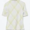 Top a maniche corte con collo alto