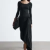 Top a maniche lunghe con scollo rotondo