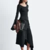 Top a maniche lunghe con scollo rotondo