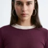 Top a maniche lunghe in cotone