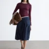 Top a maniche lunghe in cotone