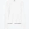 Top a maniche lunghe in cotone