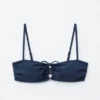 Top bikini a fascia con lacci sul davanti