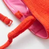 Top bikini a fascia con texture