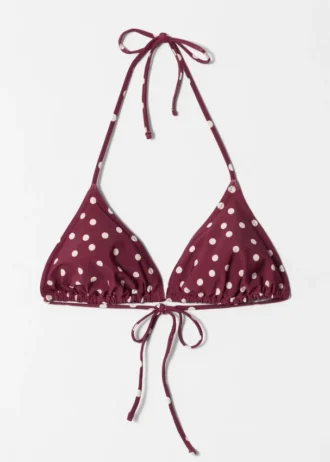 Top bikini a triangolo con scollo all’americana