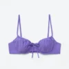 Top bikini con ferretto e fiocco