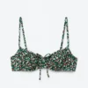 Top bikini con ferretto e fiocco