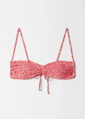 Top bikini con ruches