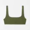 Top bikini con scollo quadrato testurizzato