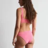 Slip bikini a vita alta testurizzato
