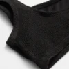 Top bikini con scollo quadrato testurizzato
