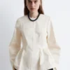 Top in cotone con peplo