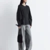 Top in cotone con peplo