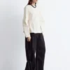 Top in cotone con peplo