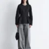 Top in cotone con peplo