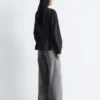 Top in cotone con peplo