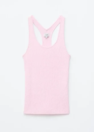 Top in cotone con scollo a vogatore