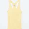 Top in cotone con scollo a vogatore