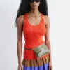 Top in cotone con scollo a vogatore