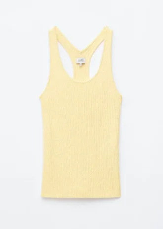 Top in cotone con scollo a vogatore