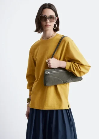 Top in jersey a maniche lunghe