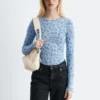 Top in jersey a maniche lunghe