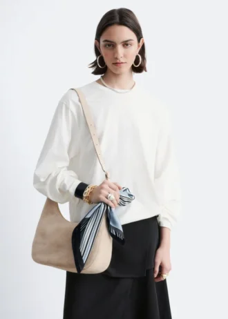 Top in jersey a maniche lunghe