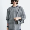 Top in jersey a maniche lunghe
