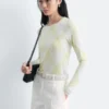 Top in jersey a maniche lunghe