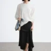 Top in jersey a maniche lunghe
