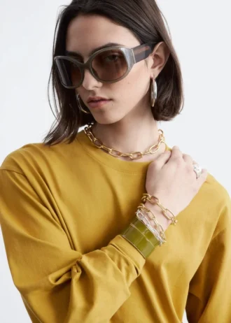 Top in jersey a maniche lunghe