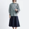 Top in jersey a maniche lunghe