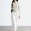 Top in jersey a maniche lunghe