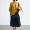 Top in jersey a maniche lunghe